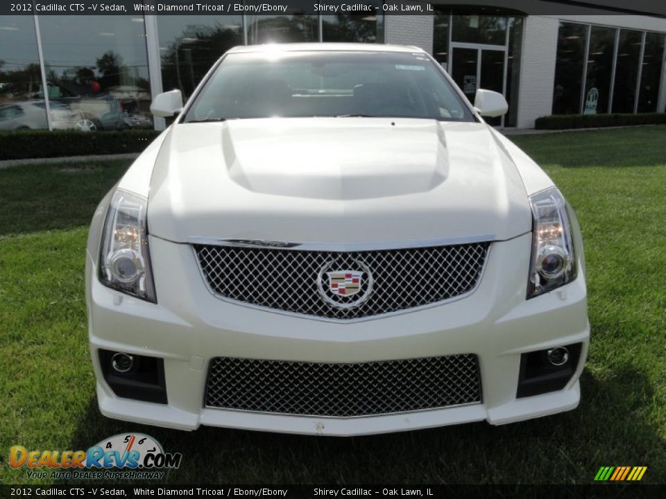 2012 Cadillac CTS -V Sedan White Diamond Tricoat / Ebony/Ebony Photo #3