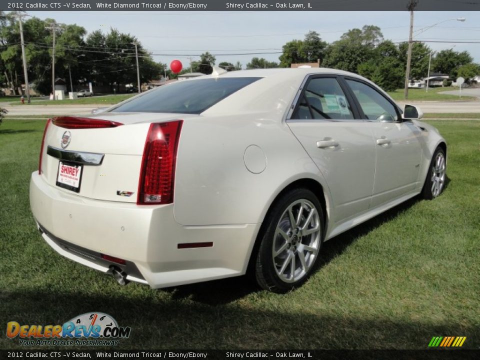 2012 Cadillac CTS -V Sedan White Diamond Tricoat / Ebony/Ebony Photo #5