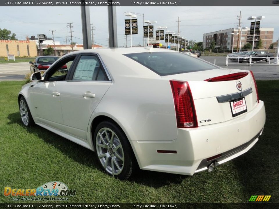 2012 Cadillac CTS -V Sedan White Diamond Tricoat / Ebony/Ebony Photo #7