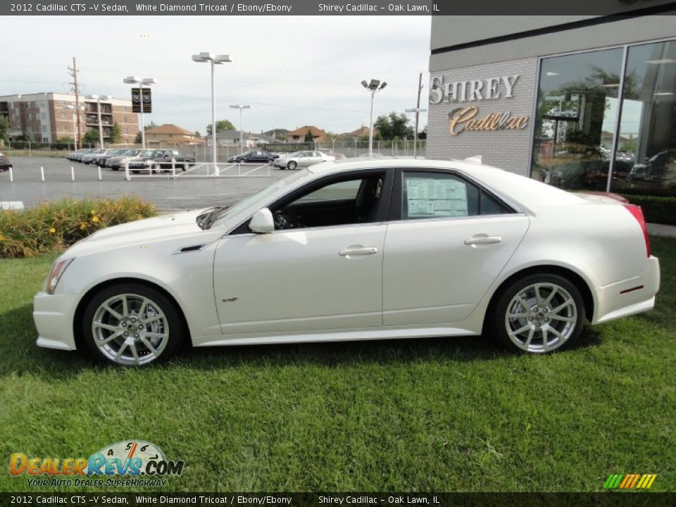 2012 Cadillac CTS -V Sedan White Diamond Tricoat / Ebony/Ebony Photo #8