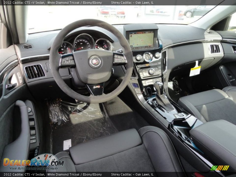 Ebony/Ebony Interior - 2012 Cadillac CTS -V Sedan Photo #13