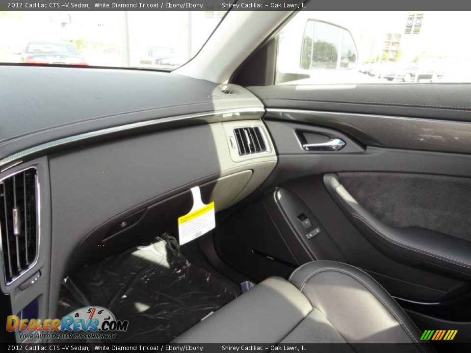 2012 Cadillac CTS -V Sedan White Diamond Tricoat / Ebony/Ebony Photo #23