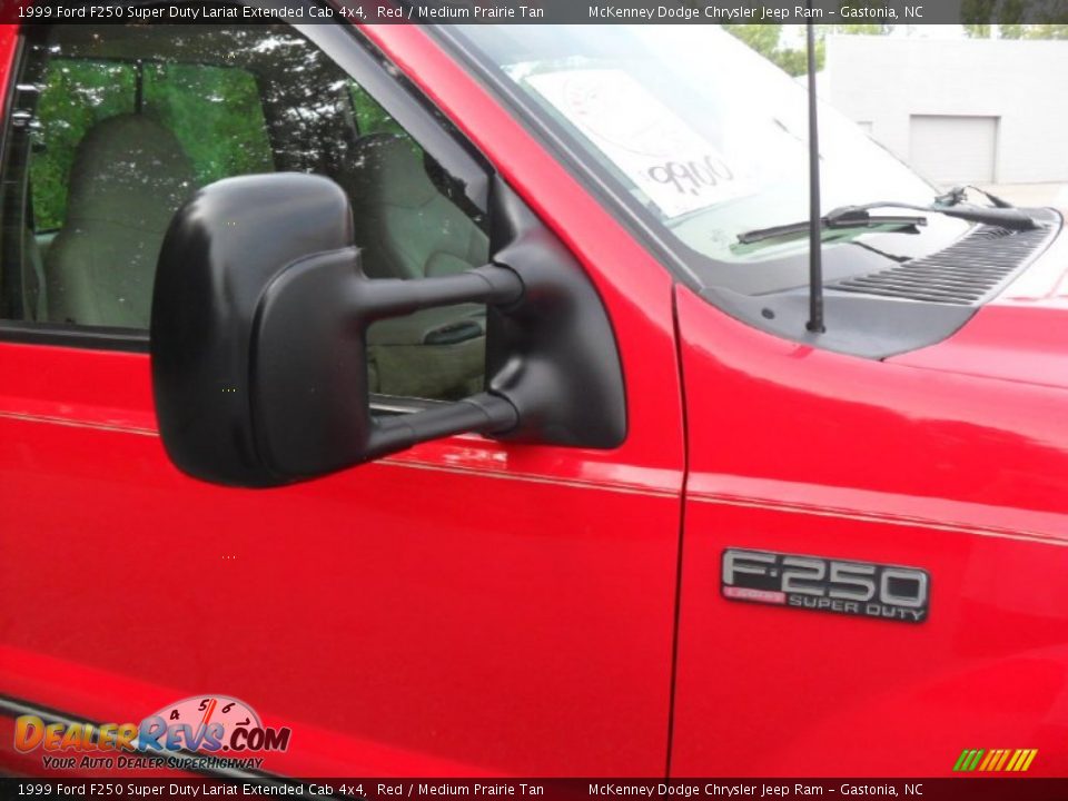 1999 Ford F250 Super Duty Lariat Extended Cab 4x4 Red / Medium Prairie Tan Photo #21