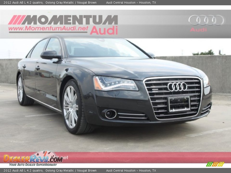 2012 Audi A8 L 4.2 quattro Oolong Gray Metallic / Nougat Brown Photo #1