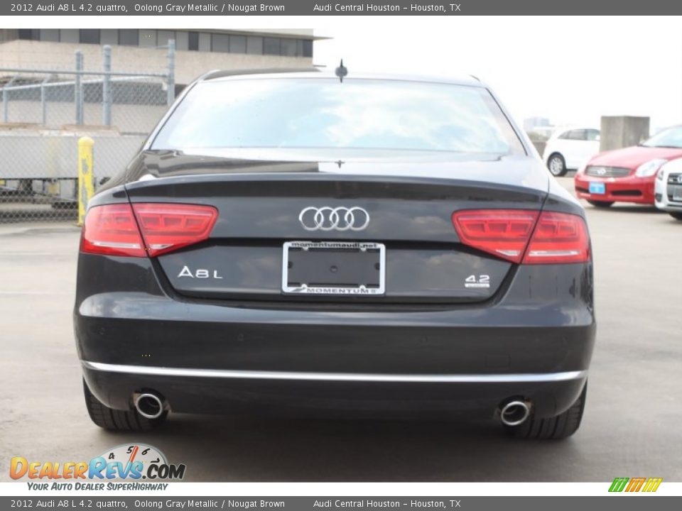 2012 Audi A8 L 4.2 quattro Oolong Gray Metallic / Nougat Brown Photo #4