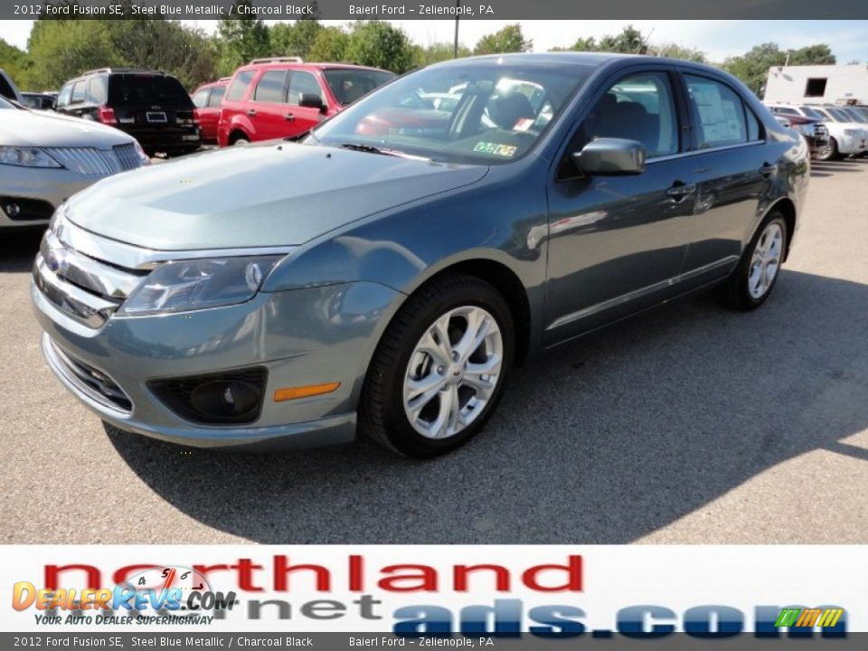 2012 Ford Fusion SE Steel Blue Metallic / Charcoal Black Photo #4