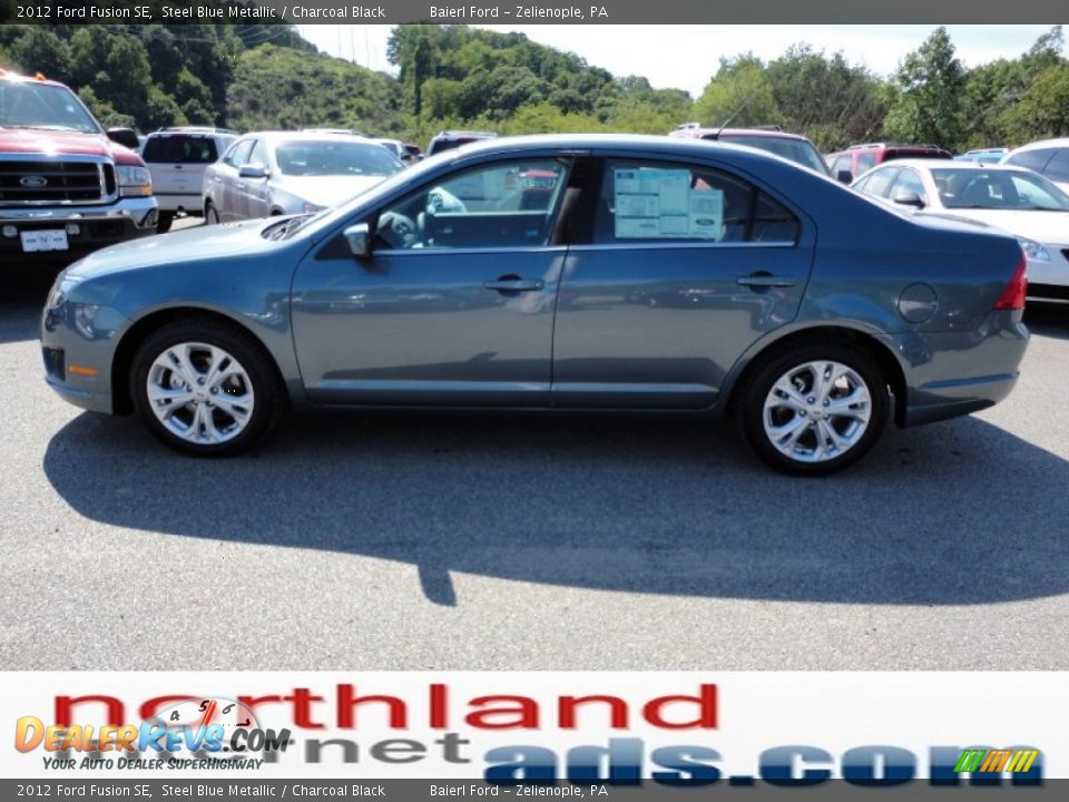 2012 Ford Fusion SE Steel Blue Metallic / Charcoal Black Photo #5