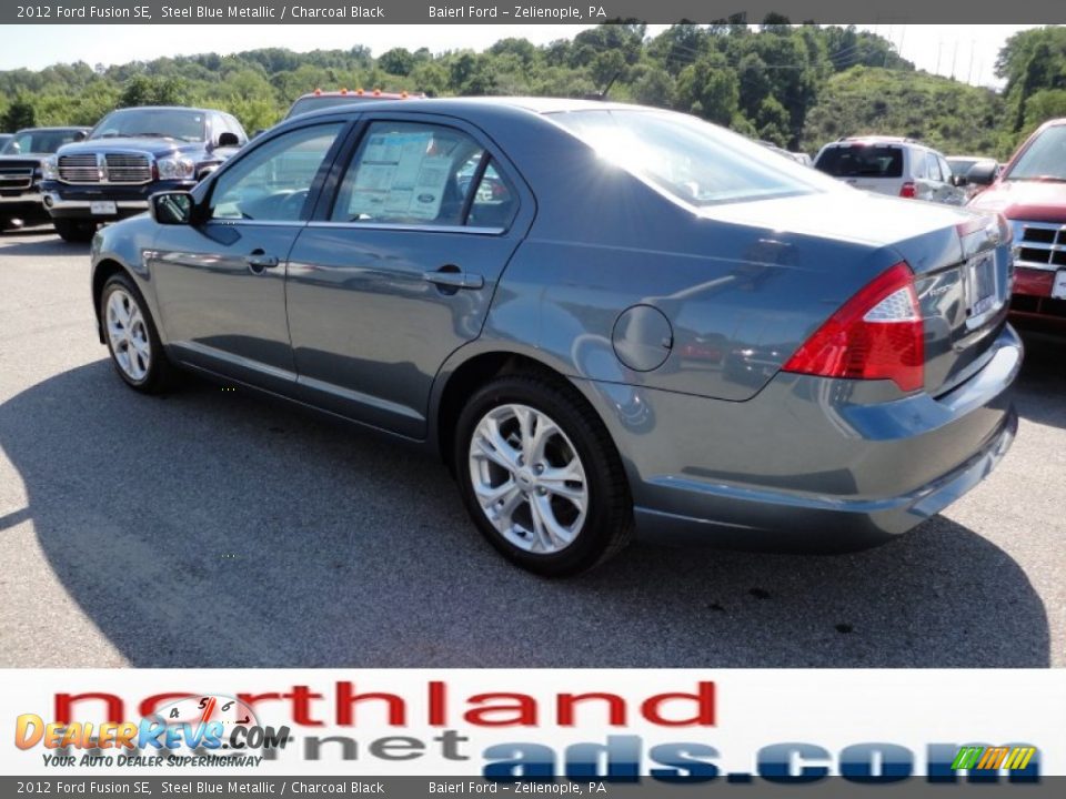 2012 Ford Fusion SE Steel Blue Metallic / Charcoal Black Photo #6