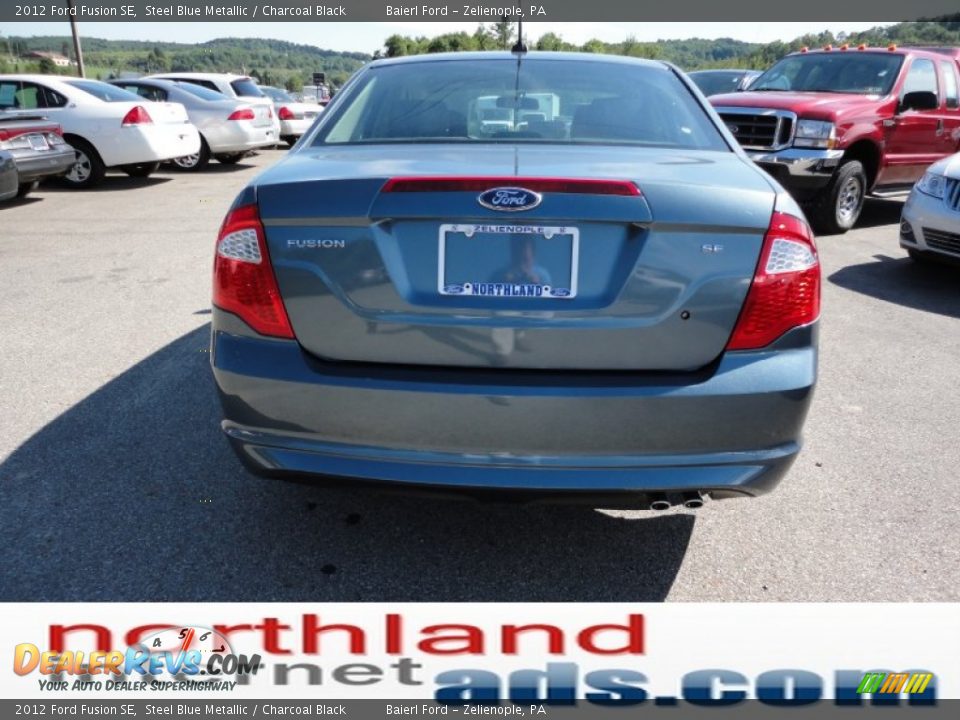 2012 Ford Fusion SE Steel Blue Metallic / Charcoal Black Photo #7