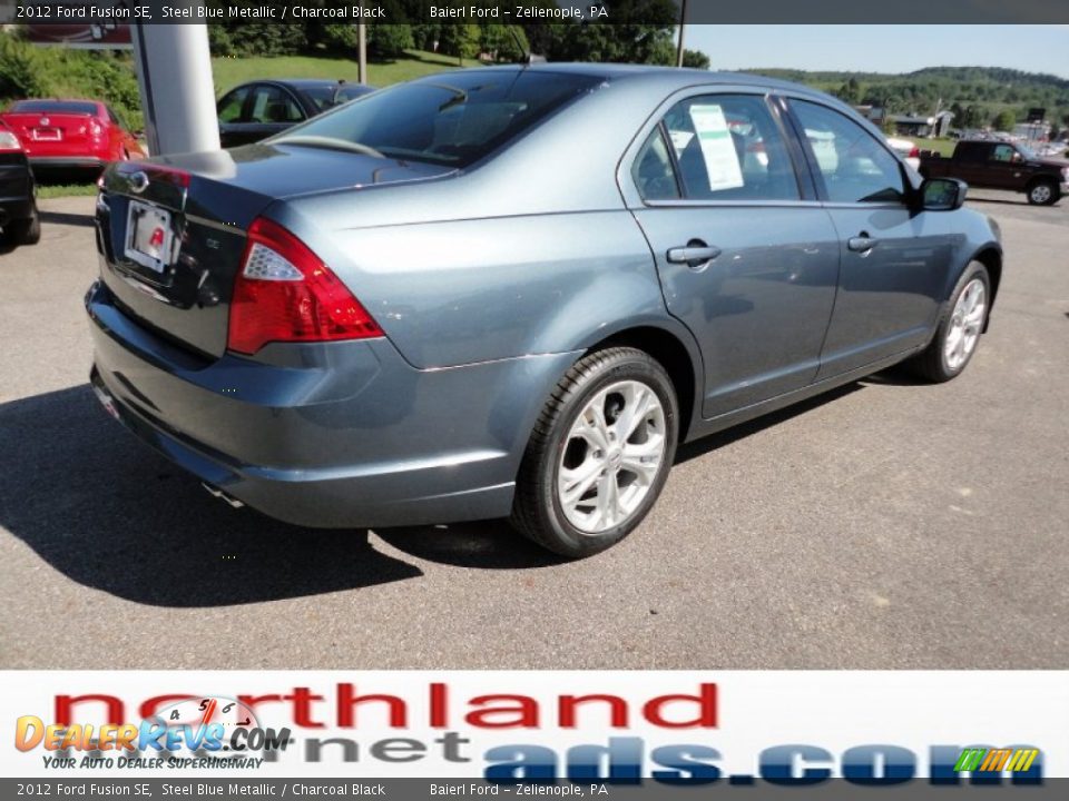 2012 Ford Fusion SE Steel Blue Metallic / Charcoal Black Photo #8