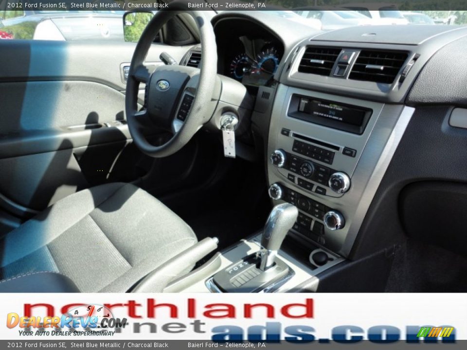 2012 Ford Fusion SE Steel Blue Metallic / Charcoal Black Photo #17