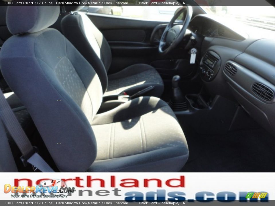 2003 Ford Escort ZX2 Coupe Dark Shadow Grey Metallic / Dark Charcoal Photo #14