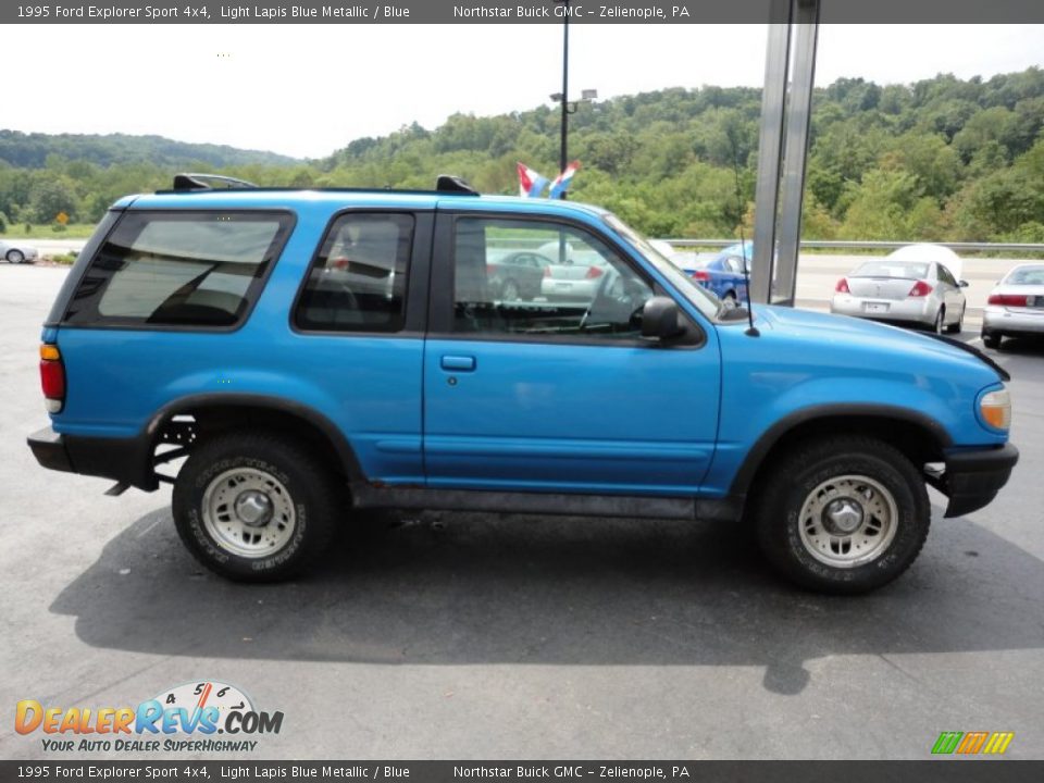 1995 Ford Explorer Sport 4x4 Light Lapis Blue Metallic / Blue Photo #6
