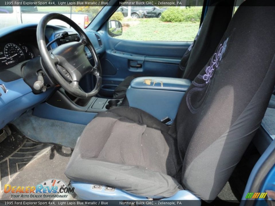 1995 Ford Explorer Sport 4x4 Light Lapis Blue Metallic / Blue Photo #10