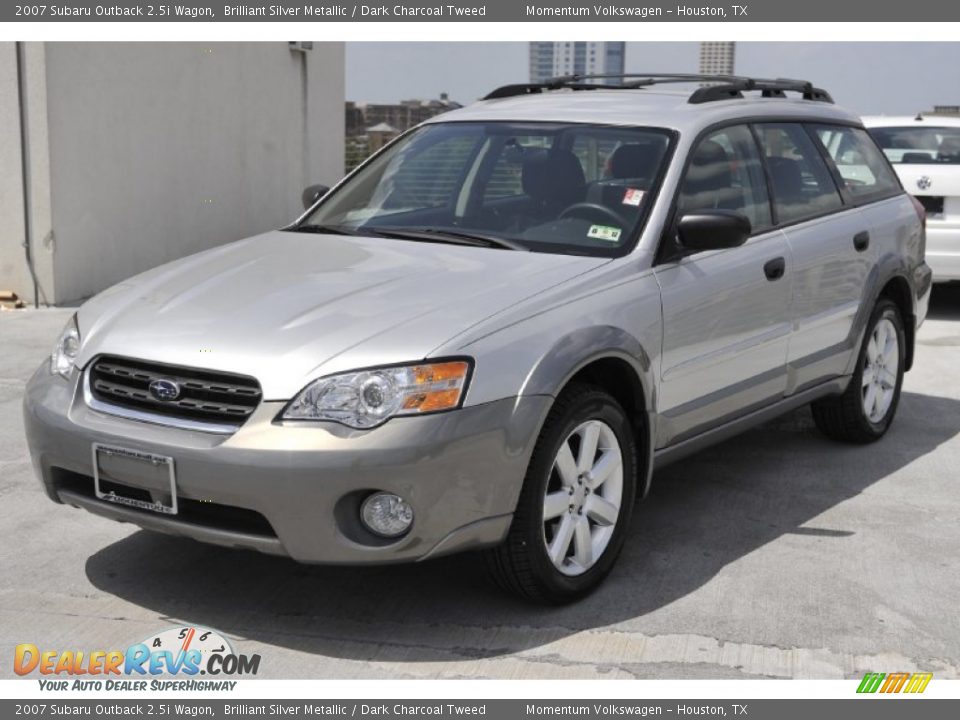 2007 Subaru Outback 2.5i Wagon Brilliant Silver Metallic / Dark Charcoal Tweed Photo #3