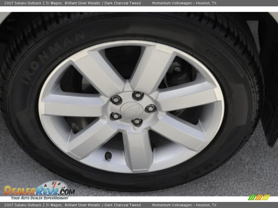 2007 Subaru Outback 2.5i Wagon Brilliant Silver Metallic / Dark Charcoal Tweed Photo #5