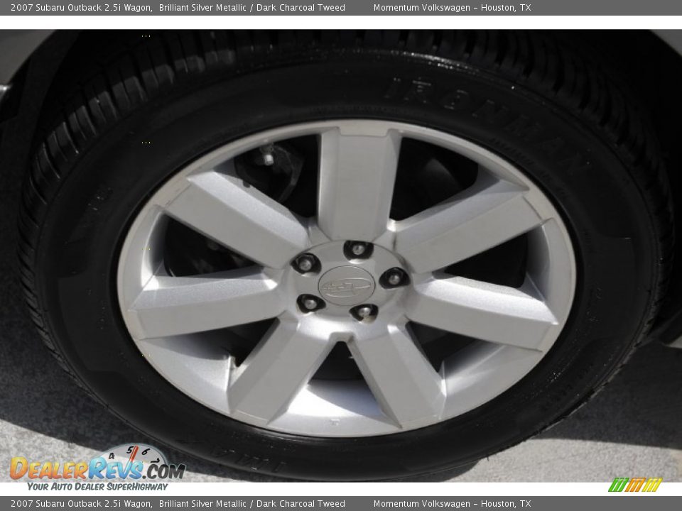 2007 Subaru Outback 2.5i Wagon Brilliant Silver Metallic / Dark Charcoal Tweed Photo #8