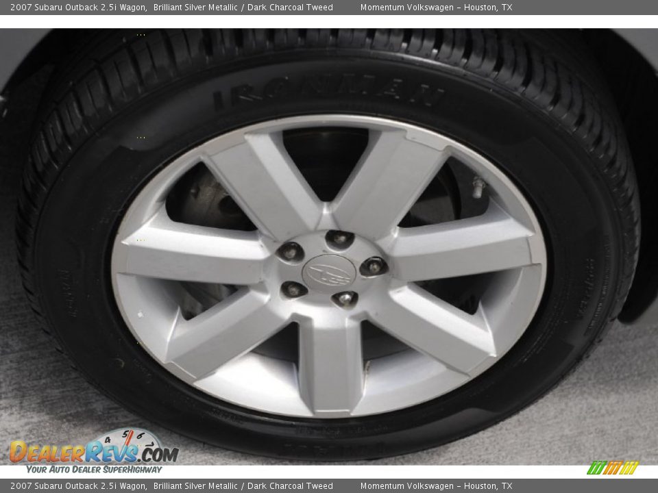 2007 Subaru Outback 2.5i Wagon Brilliant Silver Metallic / Dark Charcoal Tweed Photo #10