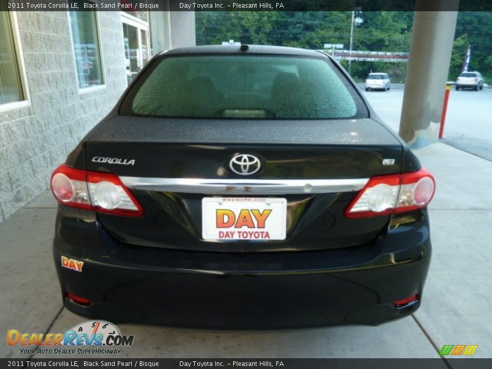 2011 Toyota Corolla LE Black Sand Pearl / Bisque Photo #3