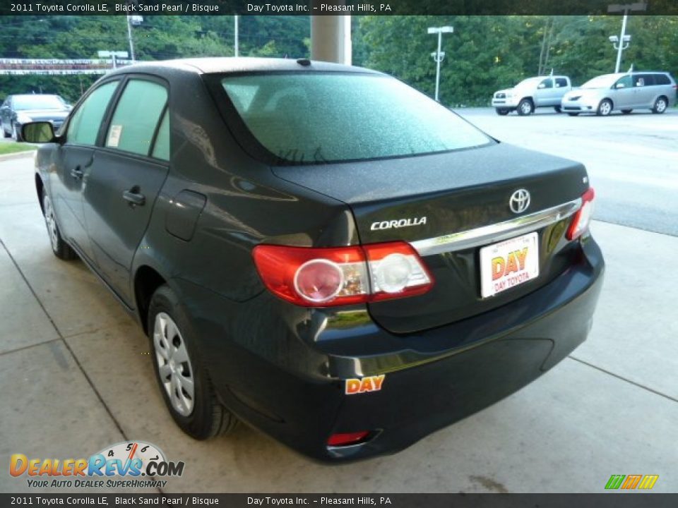 2011 Toyota Corolla LE Black Sand Pearl / Bisque Photo #4