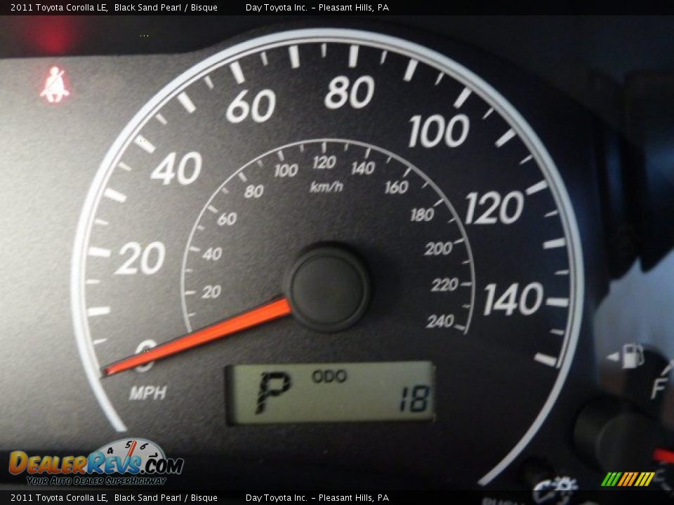 2011 Toyota Corolla LE Black Sand Pearl / Bisque Photo #14