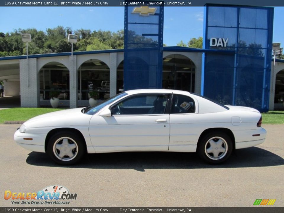 1999 Chevrolet Monte Carlo LS Bright White / Medium Gray Photo #2