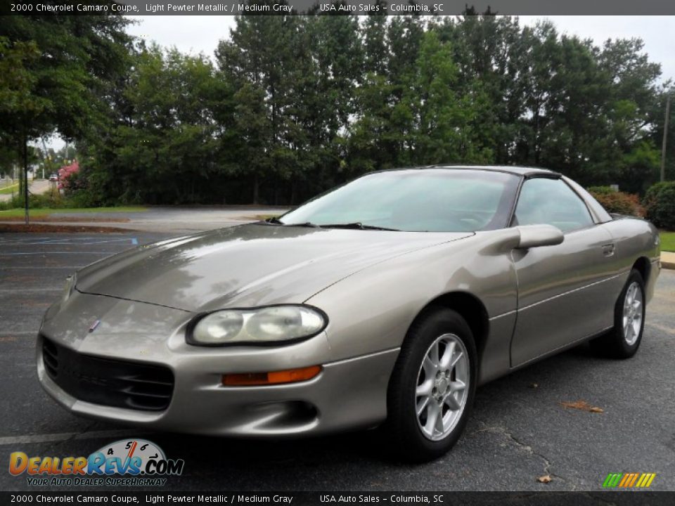 2000 Chevrolet Camaro Coupe Light Pewter Metallic / Medium Gray Photo #2