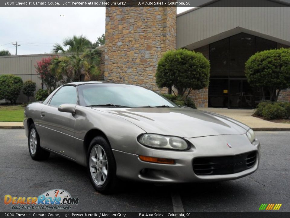 2000 Chevrolet Camaro Coupe Light Pewter Metallic / Medium Gray Photo #8