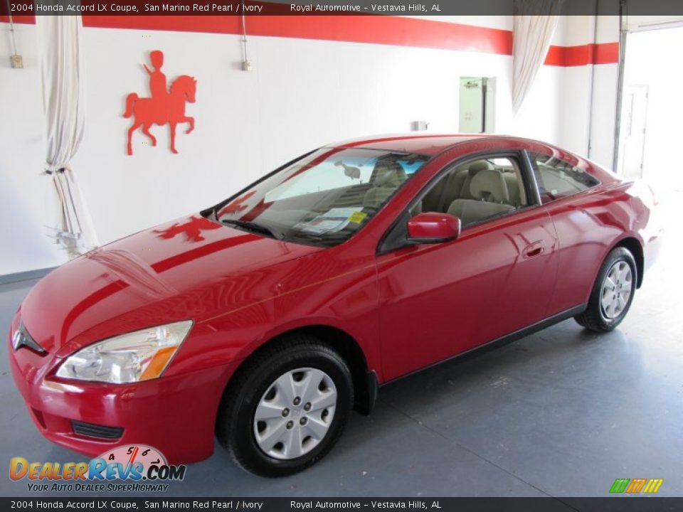 2004 Honda Accord LX Coupe San Marino Red Pearl / Ivory Photo #1