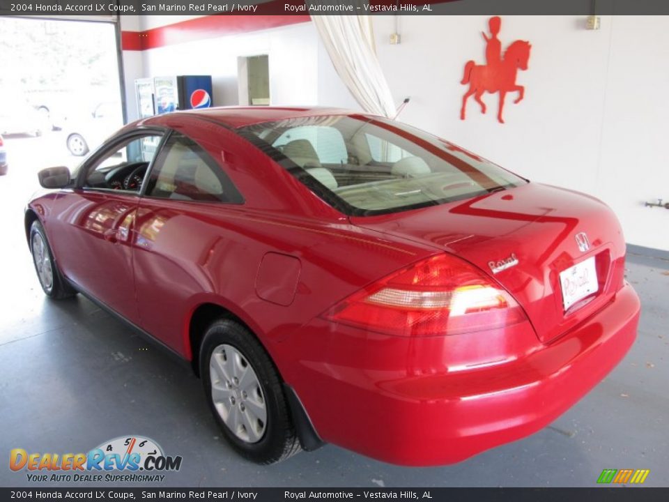 2004 Honda Accord LX Coupe San Marino Red Pearl / Ivory Photo #2