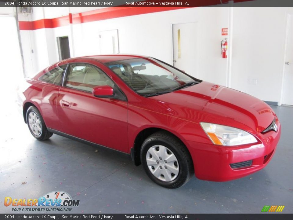 2004 Honda Accord LX Coupe San Marino Red Pearl / Ivory Photo #5