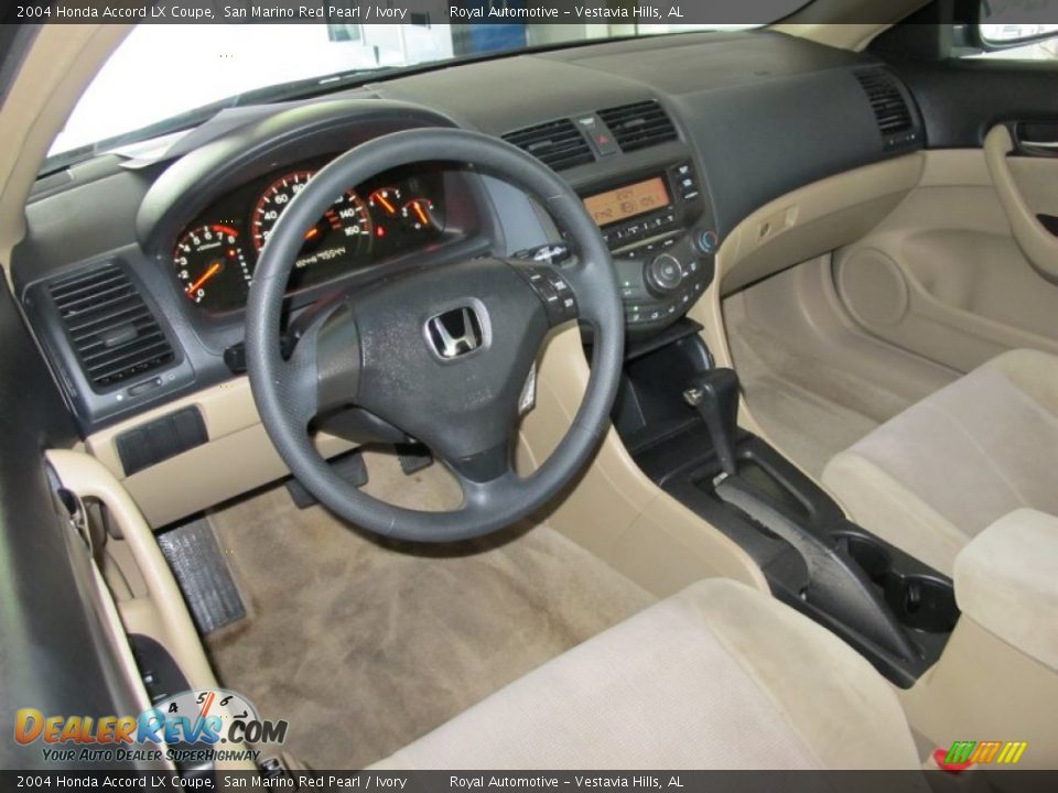 Ivory Interior - 2004 Honda Accord LX Coupe Photo #11