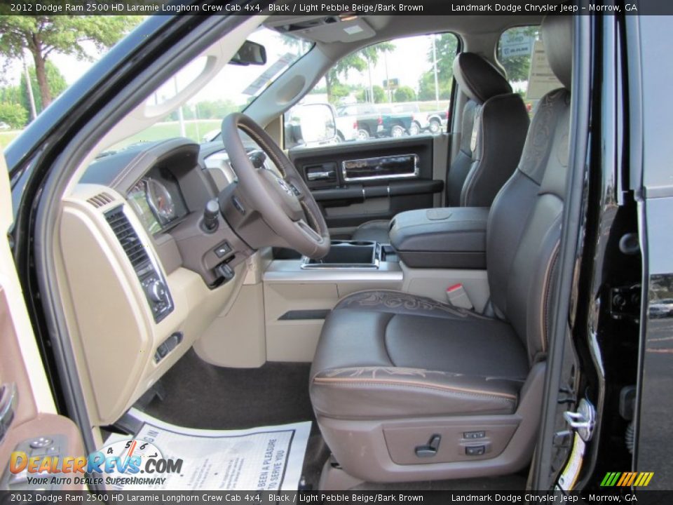 Light Pebble Beige/Bark Brown Interior - 2012 Dodge Ram 2500 HD Laramie Longhorn Crew Cab 4x4 Photo #7