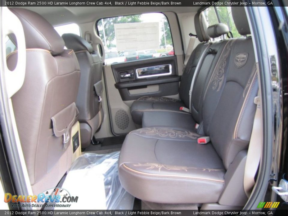 Light Pebble Beige/Bark Brown Interior - 2012 Dodge Ram 2500 HD Laramie Longhorn Crew Cab 4x4 Photo #8