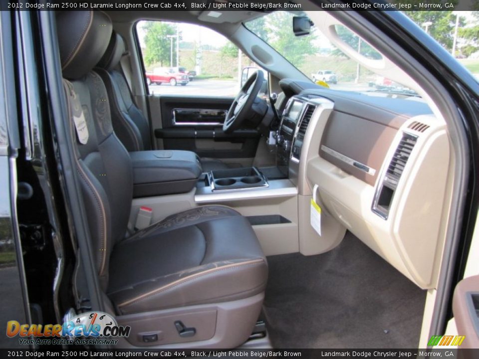 Light Pebble Beige/Bark Brown Interior - 2012 Dodge Ram 2500 HD Laramie Longhorn Crew Cab 4x4 Photo #9