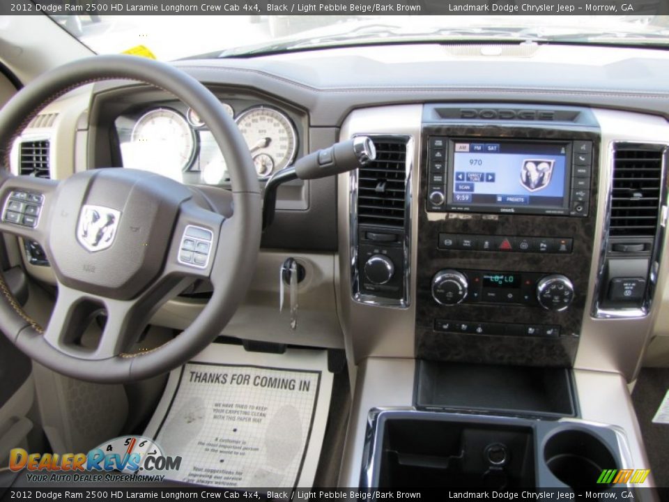 2012 Dodge Ram 2500 HD Laramie Longhorn Crew Cab 4x4 Black / Light Pebble Beige/Bark Brown Photo #10