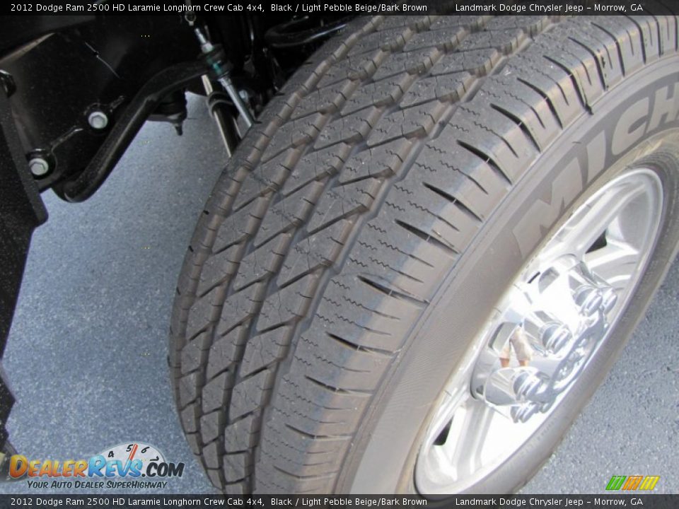 2012 Dodge Ram 2500 HD Laramie Longhorn Crew Cab 4x4 Black / Light Pebble Beige/Bark Brown Photo #12