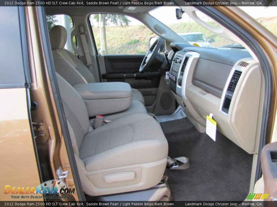 Light Pebble Beige/Bark Brown Interior - 2012 Dodge Ram 2500 HD SLT Crew Cab 4x4 Photo #8