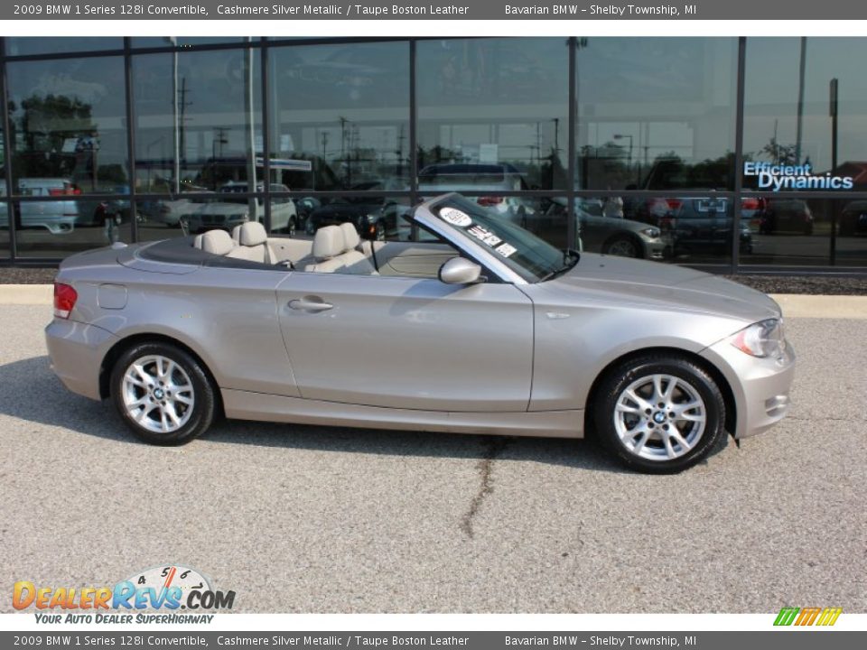 Cashmere Silver Metallic 2009 BMW 1 Series 128i Convertible Photo #4
