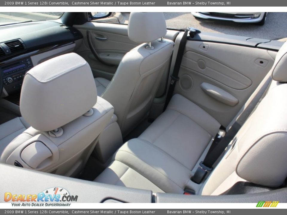 Taupe Boston Leather Interior - 2009 BMW 1 Series 128i Convertible Photo #11