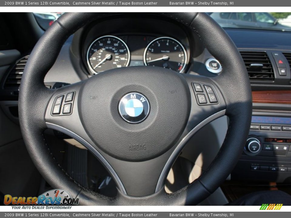 2009 BMW 1 Series 128i Convertible Steering Wheel Photo #16