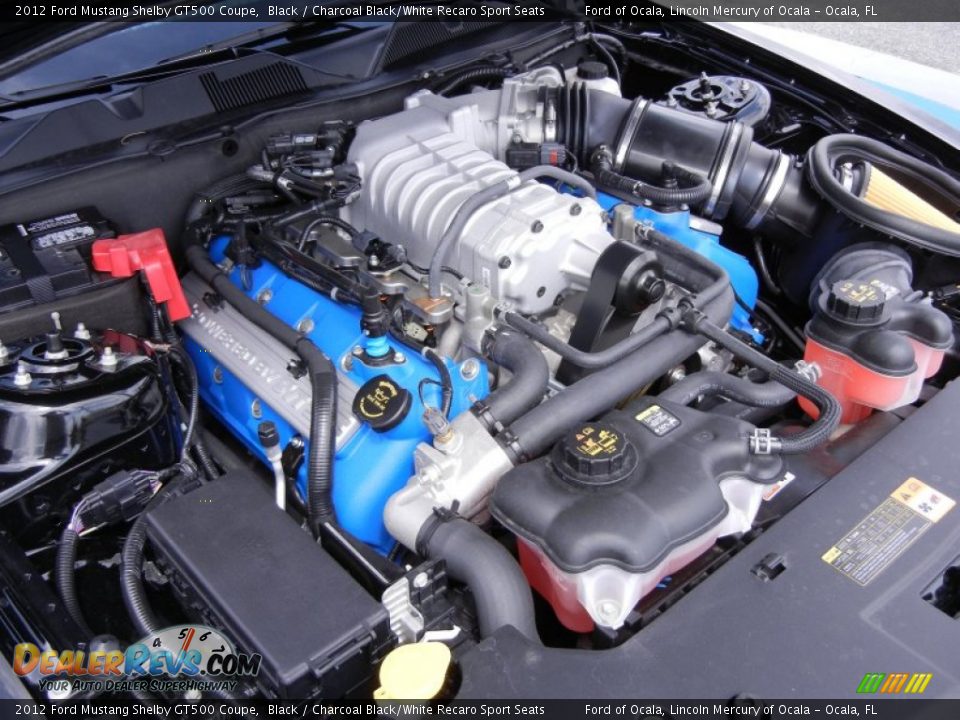 2012 Ford Mustang Shelby GT500 Coupe 5.4 Liter Supercharged DOHC 32-Valve Ti-VCT V8 Engine Photo #16