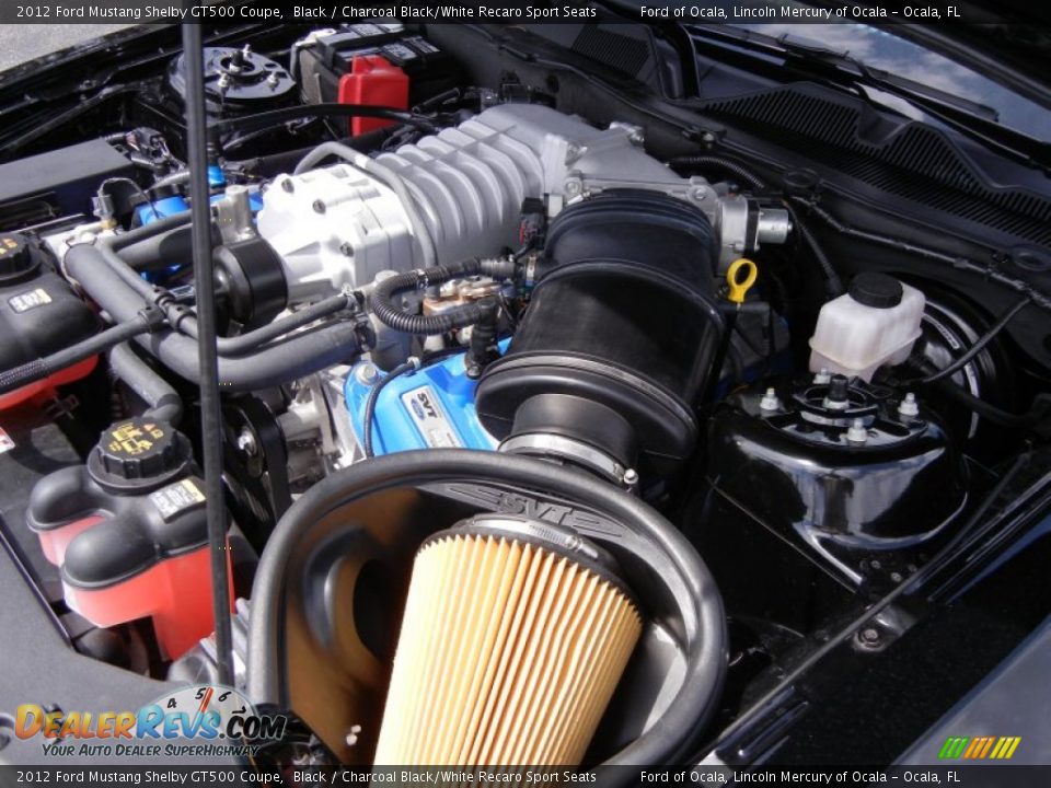 2012 Ford Mustang Shelby GT500 Coupe 5.4 Liter Supercharged DOHC 32-Valve Ti-VCT V8 Engine Photo #17