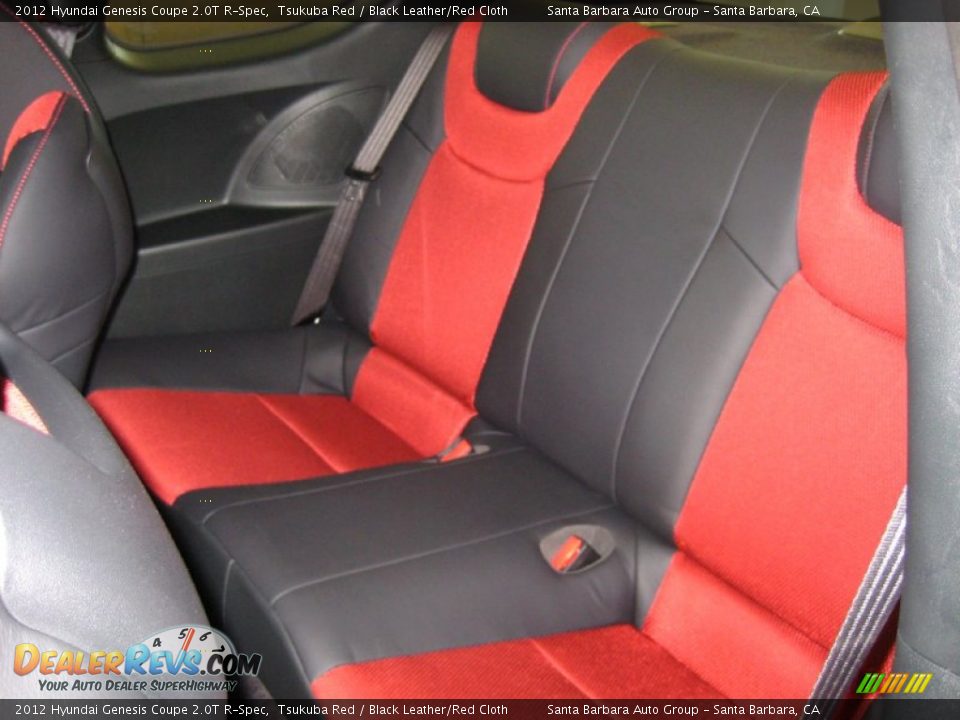 Black Leather Red Cloth Interior 2012 Hyundai Genesis