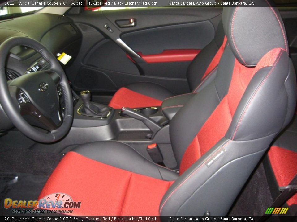 cabin Bread Compassion Black Leather/Red Cloth Interior - 2012 Hyundai Genesis Coupe 2.0T R-Spec  Photo #5 | DealerRevs.com