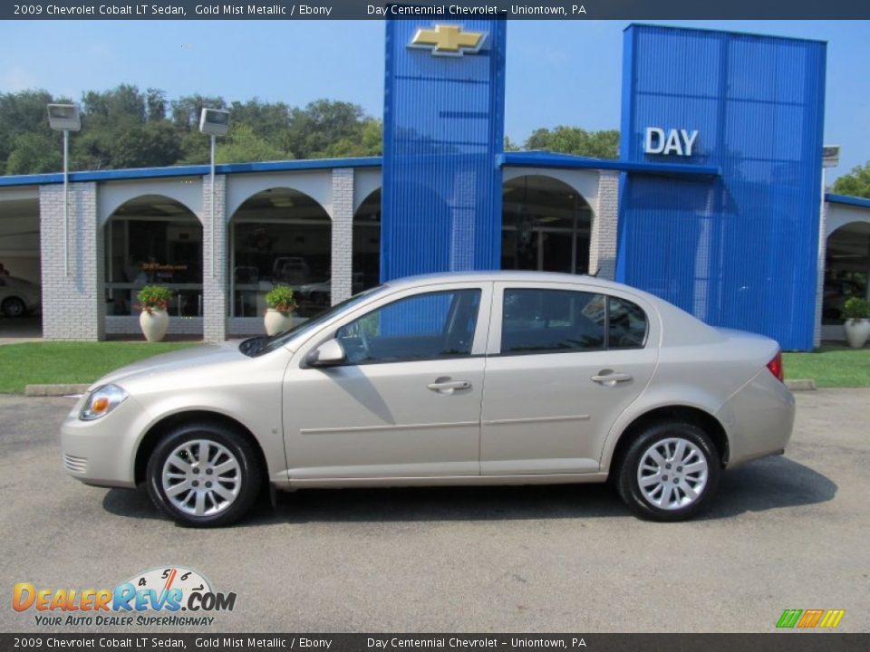 2009 Chevrolet Cobalt LT Sedan Gold Mist Metallic / Ebony Photo #2