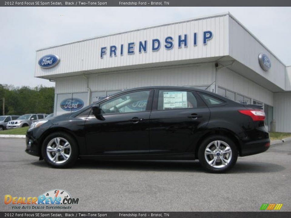 2012 Ford Focus SE Sport Sedan Black / Two-Tone Sport Photo #1