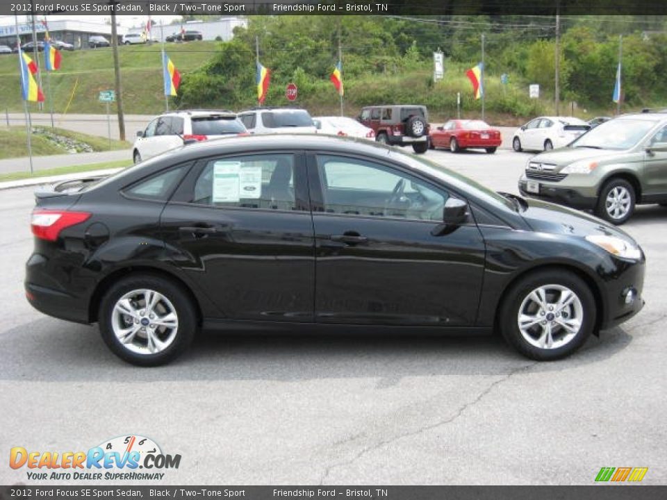 2012 Ford Focus SE Sport Sedan Black / Two-Tone Sport Photo #5