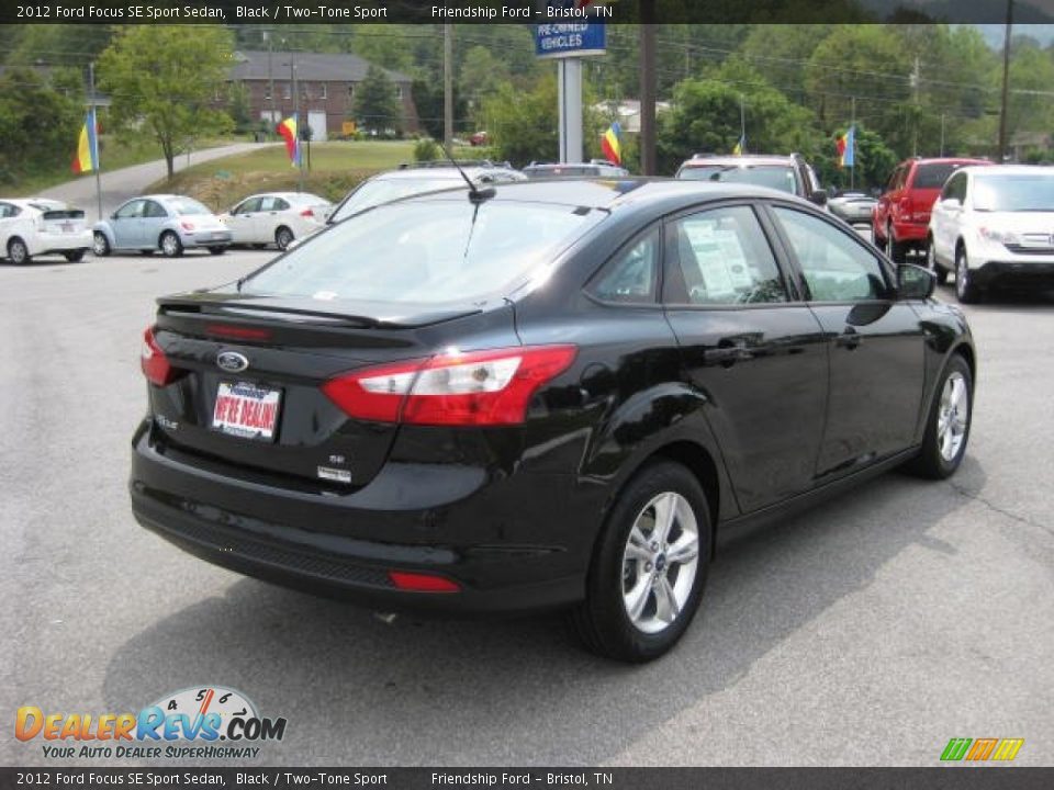 2012 Ford Focus SE Sport Sedan Black / Two-Tone Sport Photo #6