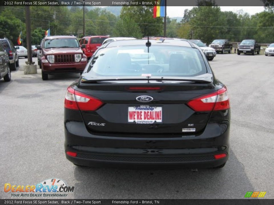 2012 Ford Focus SE Sport Sedan Black / Two-Tone Sport Photo #7